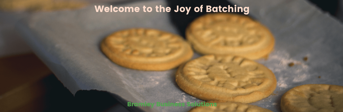 Batching - a batch of biscuits on a tray