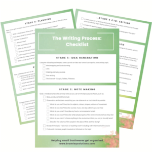 writing process checklist preview by bramley business solutions
